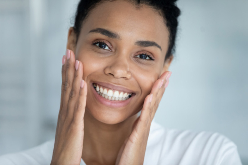 Calm + Correct Serum woman smiling