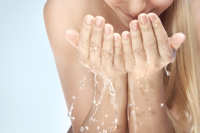 Pure Hydration woman hands